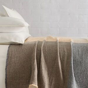 West Elm Cream Cashmere Throw Blanket